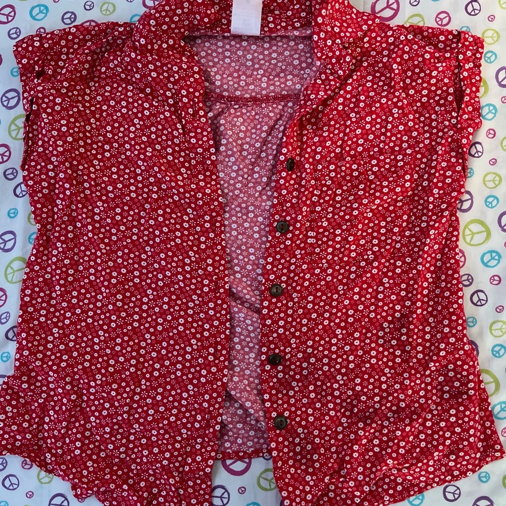 Red blouse